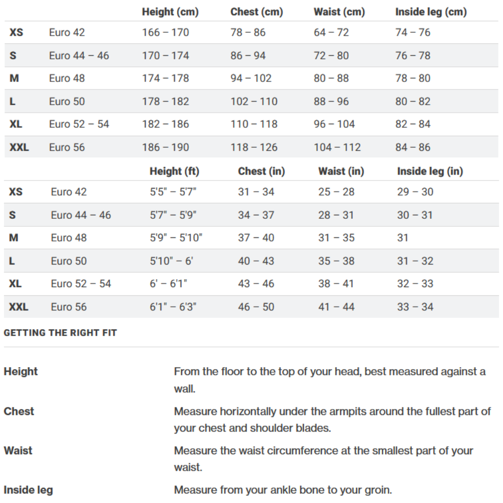 Palm Womens Outerwear 19 Womens Size Chart